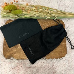 Chanel soft pouch and lens cloth for glasses